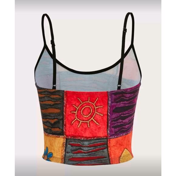 NWT Large Patchwork Print Tank Top - Picture 2 of 6